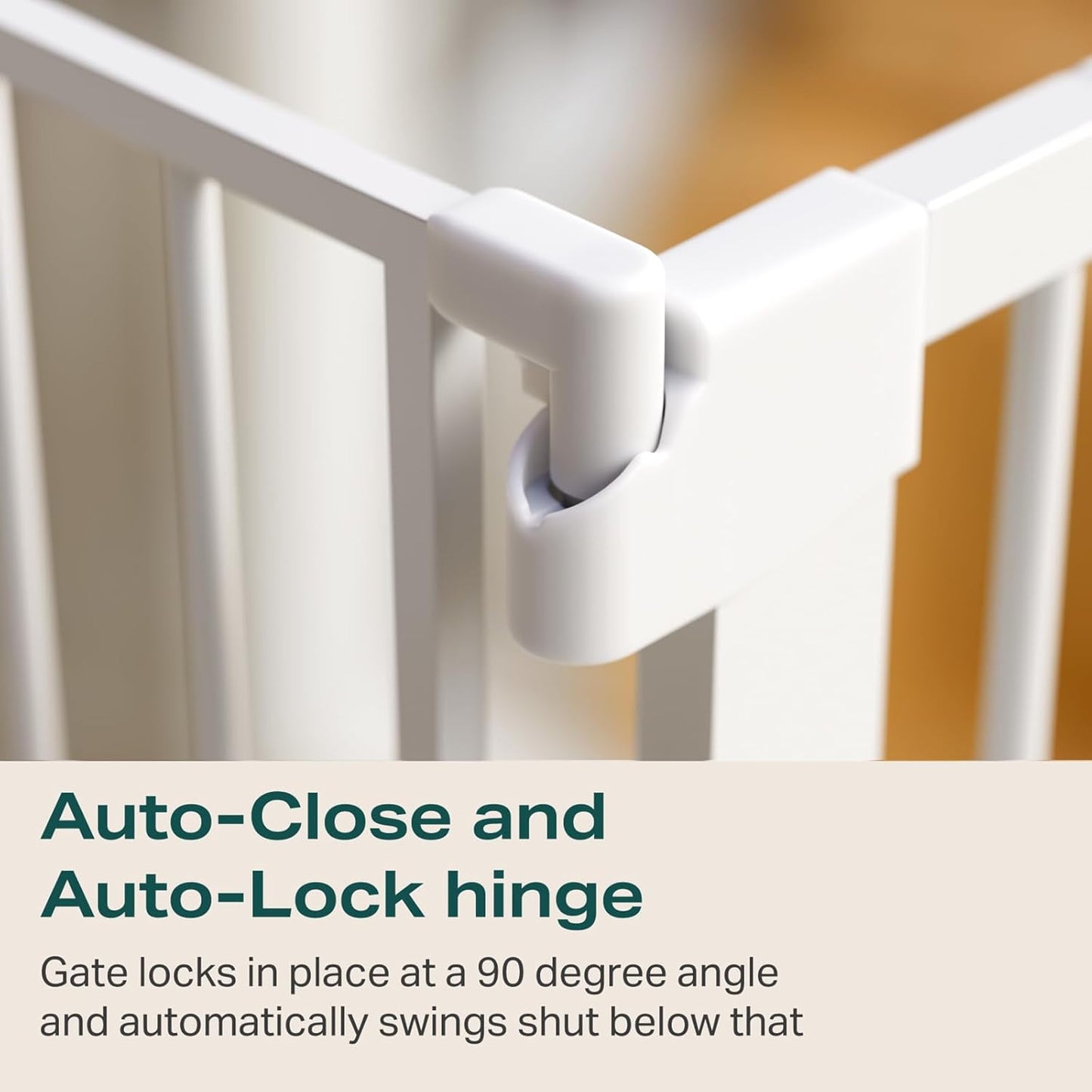 29.7-51.5" Baby Gate Extra Wide, Safety Dog Gate for Stairs, Easy Walk Thru Auto Close Pet Gates for the House, Doorways, Child Gate Includes 4 Wall Cups,White, Mom'S Choice Awards Winner