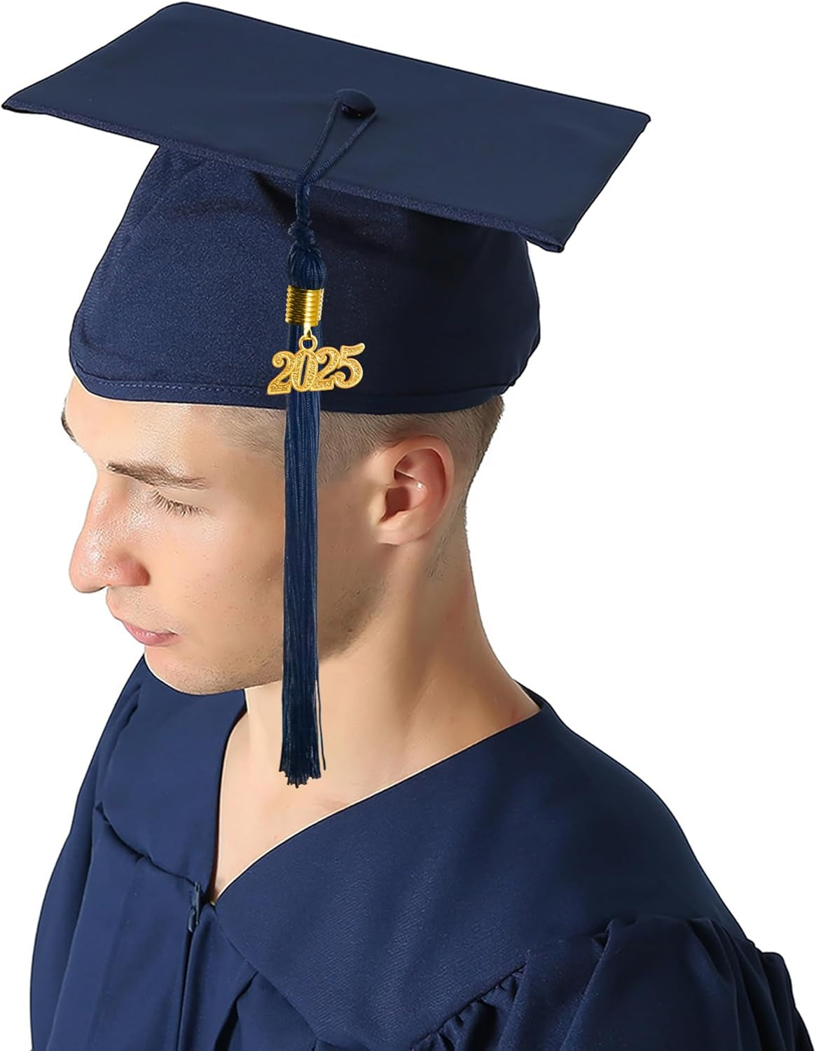 Matte Graduation Gown Cap Tassel Set 2025 for High School and Bachelor