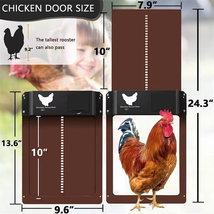 Automatic Chicken Coop Door Light Sensor Chicken House Door High Quality Practical Farm Chicken Pets Duck Cage Door Farm Decor