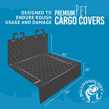 SUV Cargo Liner for Dogs 55"X82" Heavy Duty Pet Trunk Cargo Cover Area - Trunk Cover Car Protector for Dogs Waterproof Nonslip Mat - Dog Cargo Liner Suvs Vans Cars (Large, Black)