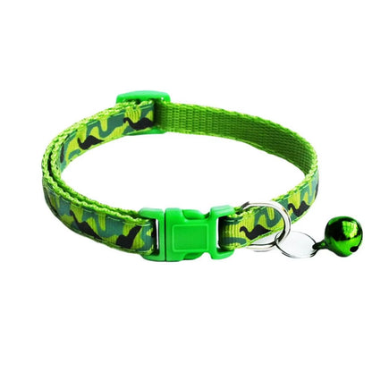 Camouflage Print Adjustable Pet Neck Strap Dog Cat Puppy Bell Collar Necklace Cat Collars Leads Pet Products