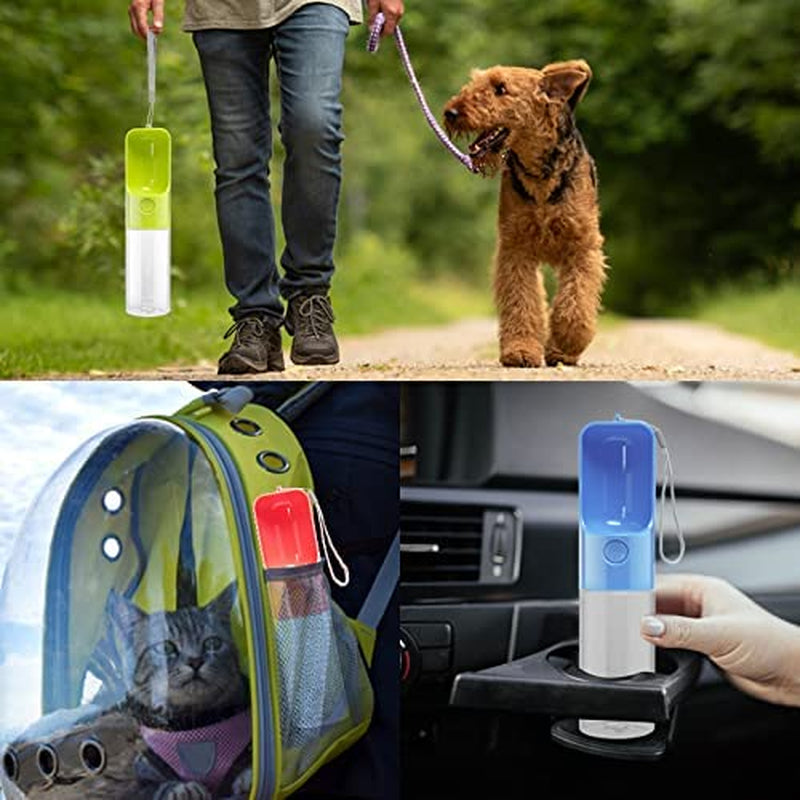 Dog Water Bottle Dispenser,Water Bottle for Dogs,Portable Dog Water Bottles for Walking Travel Pet Doggie Drinking Cup 15Oz (Blue)