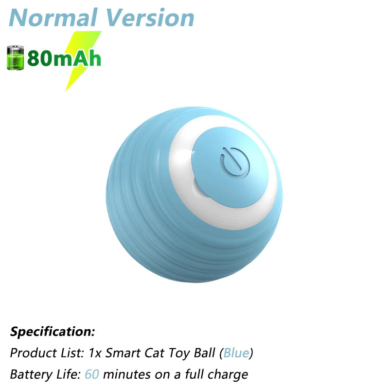 Smart Cat Toy Automatic Rolling Ball Cat Interactive Ball Usb Rechargeable Electric Moved Rotating Cat Toys Pet Accessories