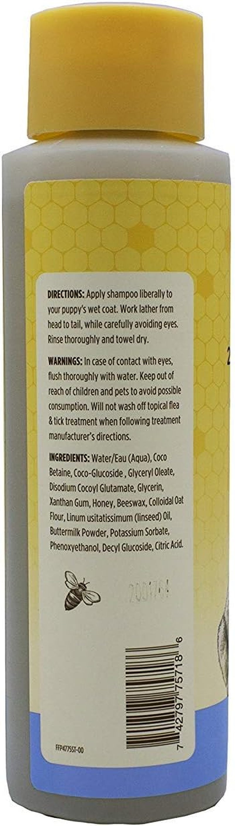 Tearless Puppy 2-In-1 Shampoo and Conditioner with Buttermilk and Linseed Oil, 95% Natural Origin Formulas, Shampoo for Puppies - Gentle Puppy Shampoo Tear Free, 16 Oz