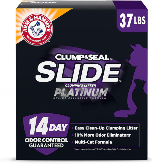 Platinum SLIDE Easy Clean, Clumping Litter, Multi-Cat, 37 Lbs