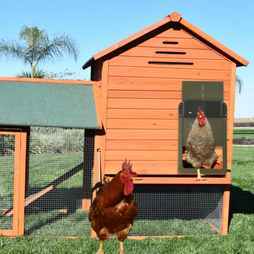 Automatic Chicken Coop Door Light Sensor Chicken House Door High Quality Practical Farm Chicken Pets Duck Cage Door Farm Decor