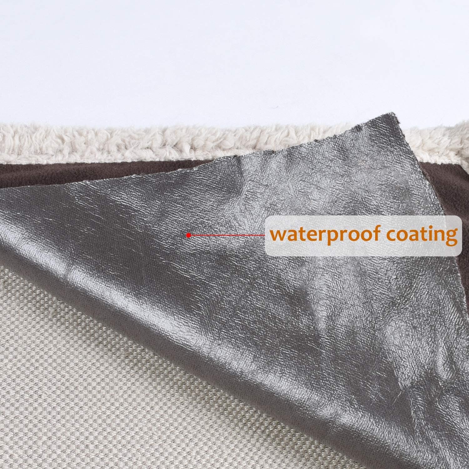 Waterproof Bed Blanket for Intimacy, Love Couples Leakproof Bed Cover, Reversible Protector Squirt Blanket, Splash Stain Proof Blanket Pad for Adults, Washable, 80X60 Inches, Brown