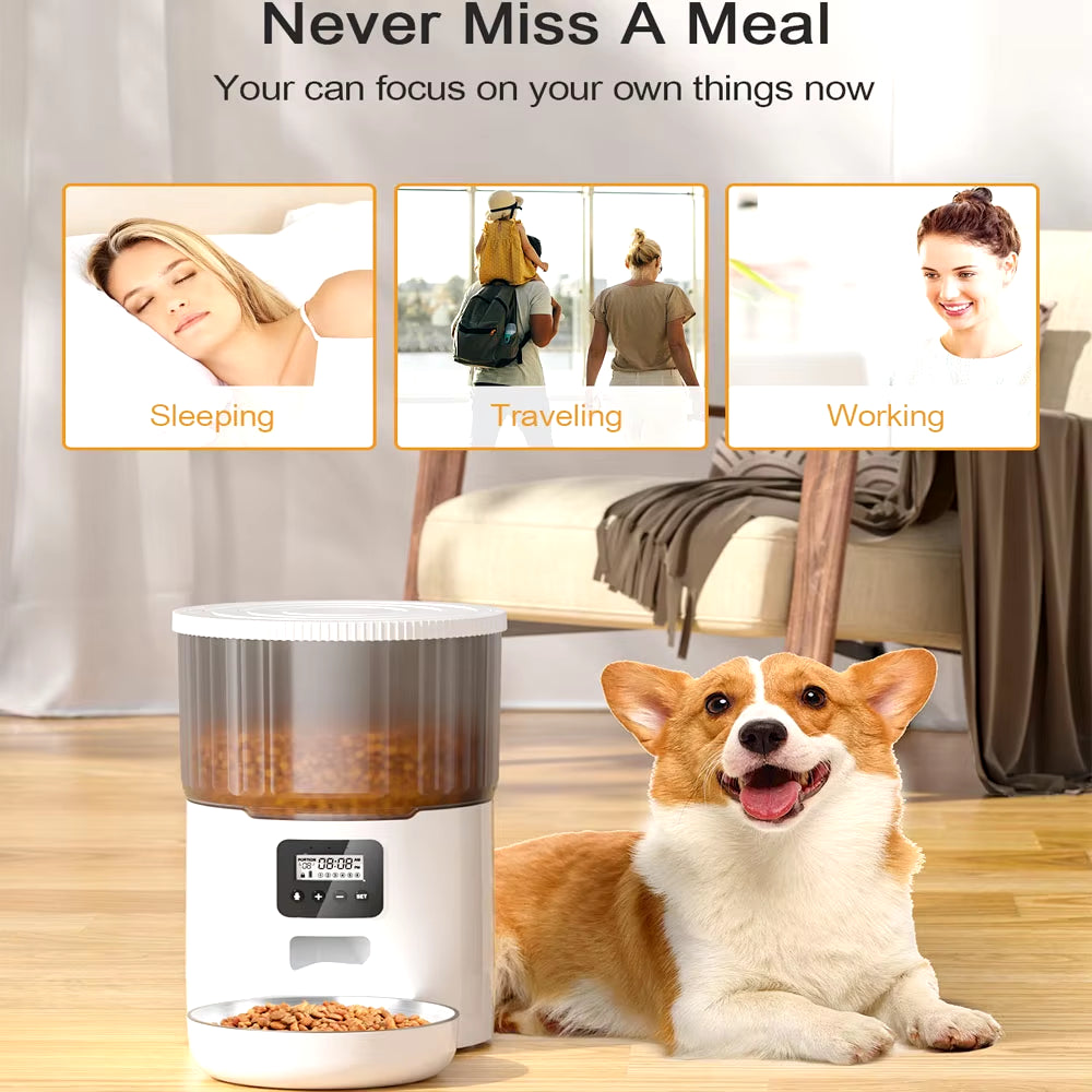 4L Pet Feeder Tuya WIFI Automatic Dog Food Dispenser Smart Cat Feeder 2L Cat Automatic Drinking Fountain Dog Water Feeder