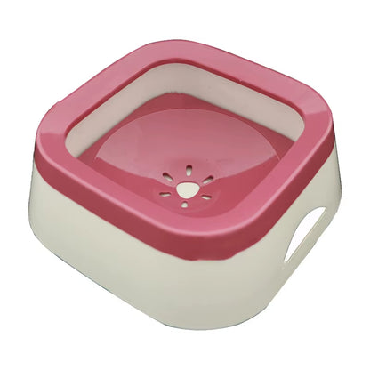 Dog Drinking Water Bowl Floating Non-Wetting Mouth Cat Bowl without Spill Drinking Water Dispenser Plastic Anti-Over Dog Bowl