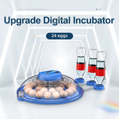 52 Eggs Incubator Fully Automatic Turning Hatching Brooder Farm Bird Quail Chicken Poultry Farm Hatcher Turner Incubation Tools