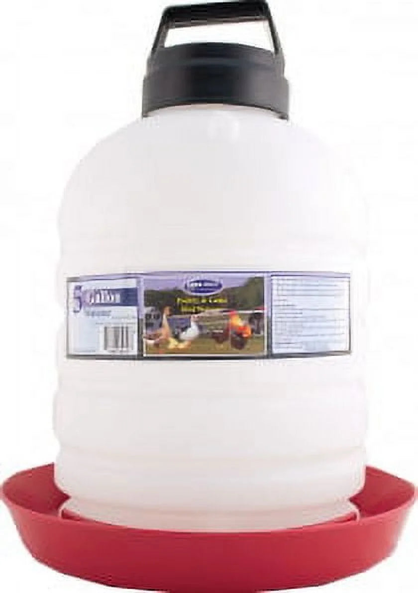 Farm Tuff Top Fill Plastic Poultry and Game Bird Fountain, 5 Gallon Capacity