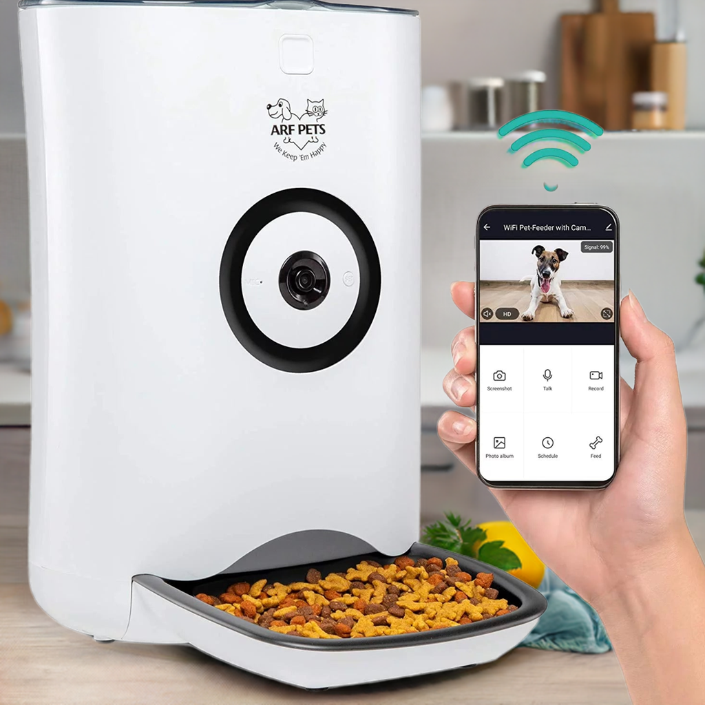 Smart Automatic Pet Feeder with Wi-Fi, HD Camera & Video Recording with Easy App-Control